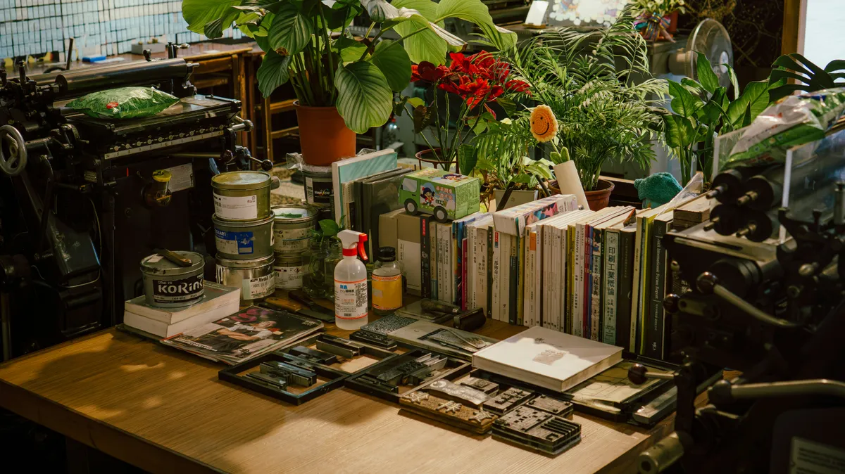 Traditional printing workshop in Taiwan